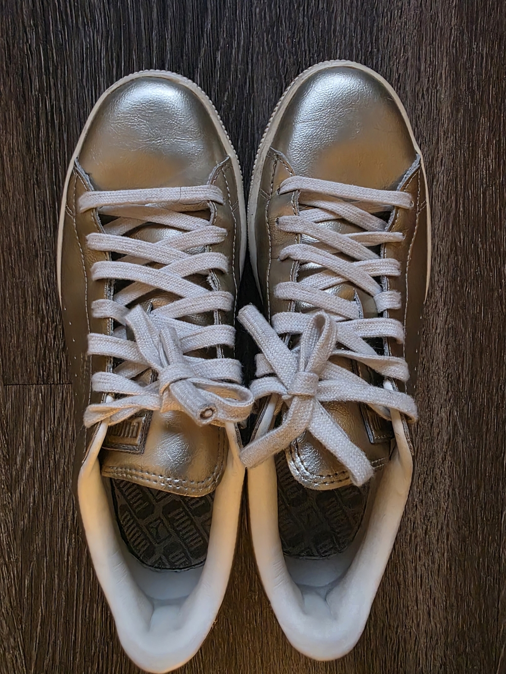 Puma Metallic Gold Women's Lace-Up Sneakers